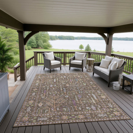 Dalyn Hatay HY5 Brown Rug outdoor lifestyle image