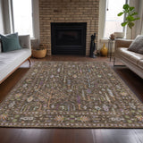 Dalyn Hatay HY5 Brown Rug shown in a room