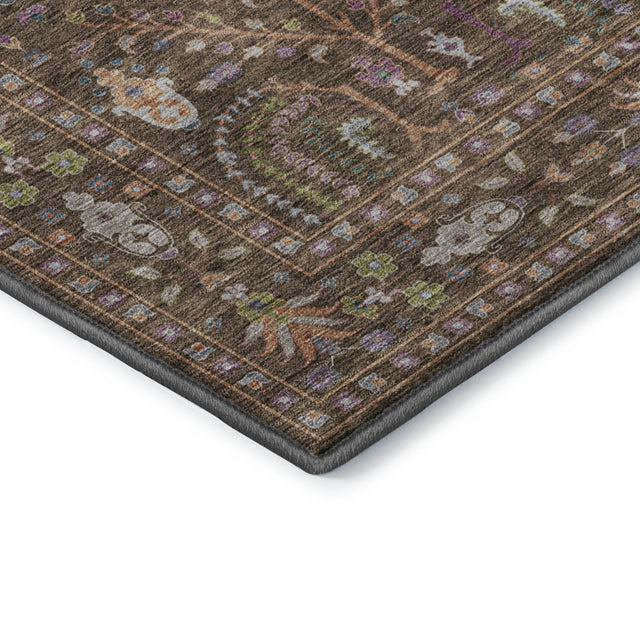 Dalyn Hatay HY5 Brown Rug corner detail