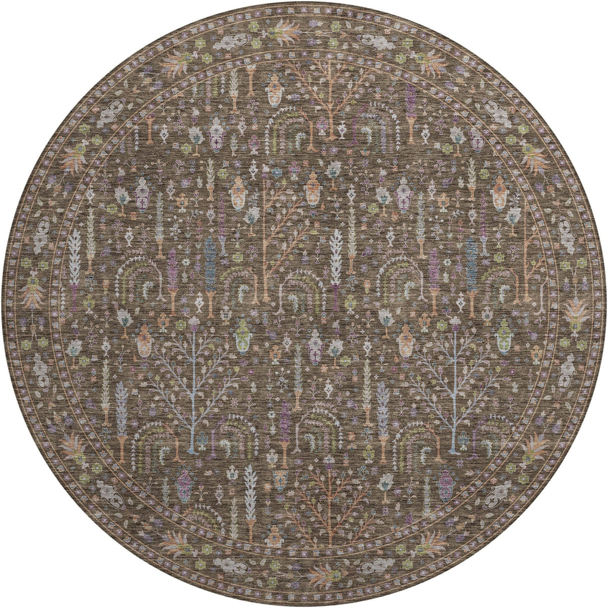 Dalyn Hatay HY5 Brown Rug round rug