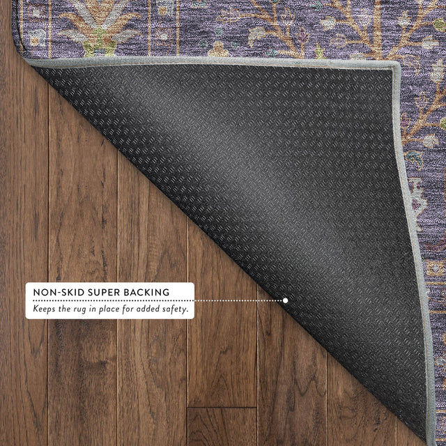 Dalyn Hatay HY5 Eggplant Rug backing detail