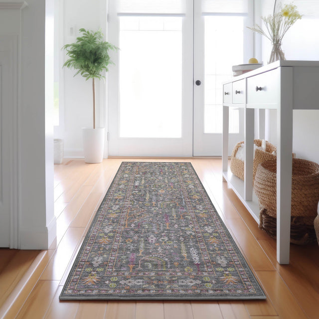 Dalyn Hatay HY5 Gray Rug shown in a room