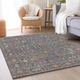 Dalyn Hatay HY5 Gray Rug shown in a room