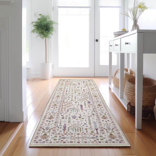 Dalyn Hatay HY5 Ivory Rug shown in a room