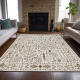 Dalyn Hatay HY5 Ivory Rug shown in a room