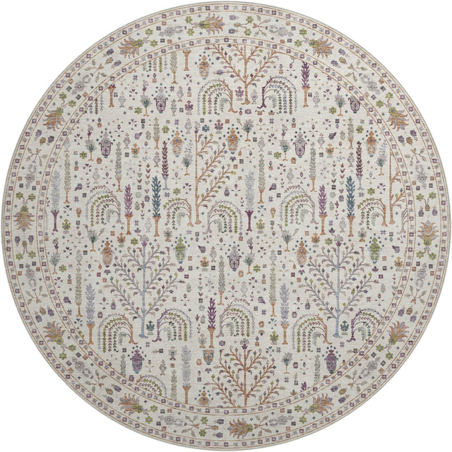 Dalyn Hatay HY5 Ivory Rug round rug