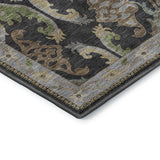 Dalyn Hatay HY6 Black Rug corner detail