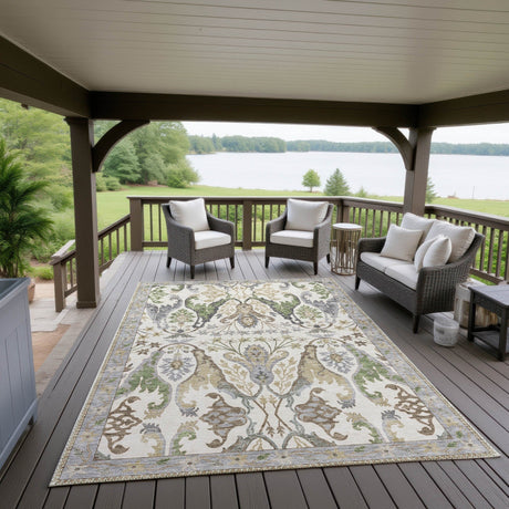 Dalyn Hatay HY6 Ivory Rug outdoor lifestyle image