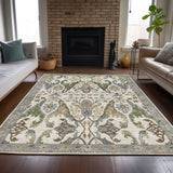 Dalyn Hatay HY6 Ivory Rug shown in a room