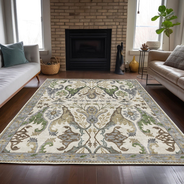 Dalyn Hatay HY6 Ivory Rug shown in a room