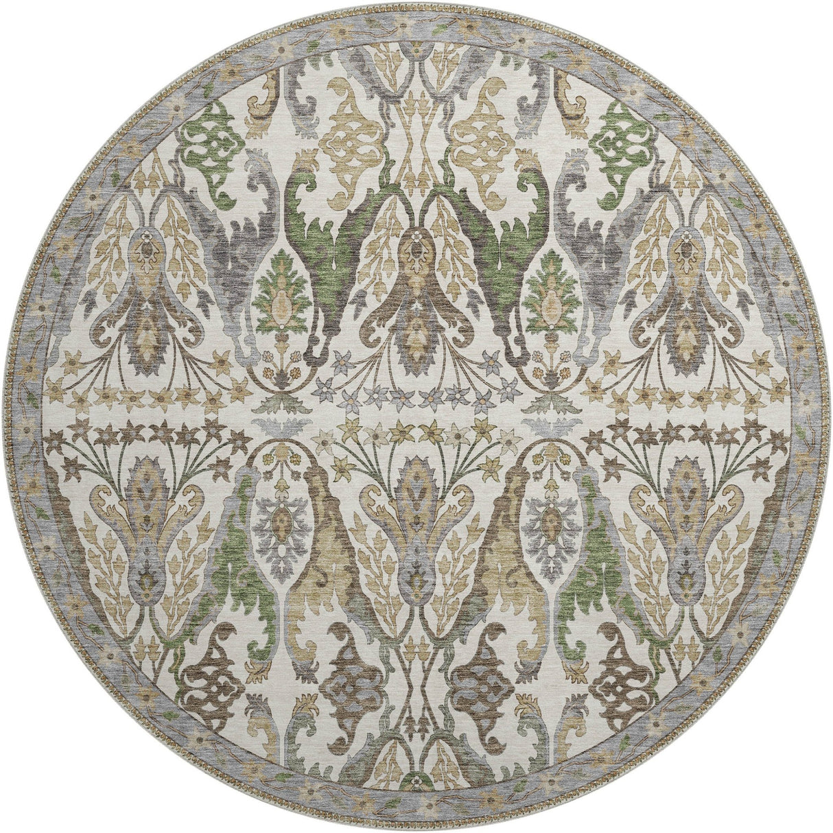 Dalyn Hatay HY6 Ivory Rug round rug