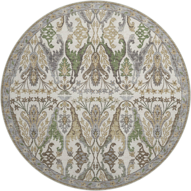 Dalyn Hatay HY6 Ivory Rug round rug