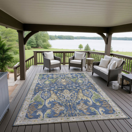 Dalyn Hatay HY6 Navy Rug outdoor lifestyle image