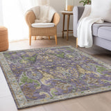 Dalyn Hatay HY6 Purple Rug shown in a room