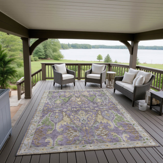 Dalyn Hatay HY6 Purple Rug outdoor lifestyle image