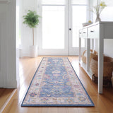 Dalyn Hatay HY7 Blue Rug shown in a room