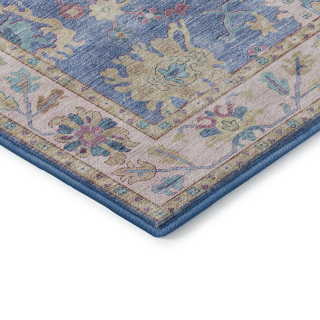 Dalyn Hatay HY7 Blue Rug corner detail