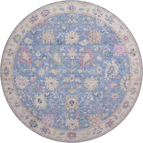 Dalyn Hatay HY7 Blue Rug round rug