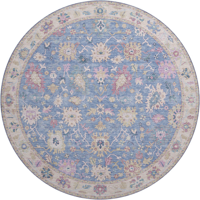 Dalyn Hatay HY7 Blue Rug round rug