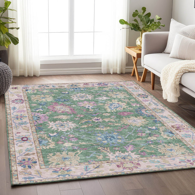 Dalyn Hatay HY7 Lime Rug shown in a room
