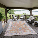 Dalyn Hatay HY7 Orange Rug outdoor lifestyle image