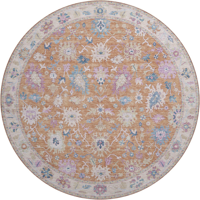 Dalyn Hatay HY7 Orange Rug round rug