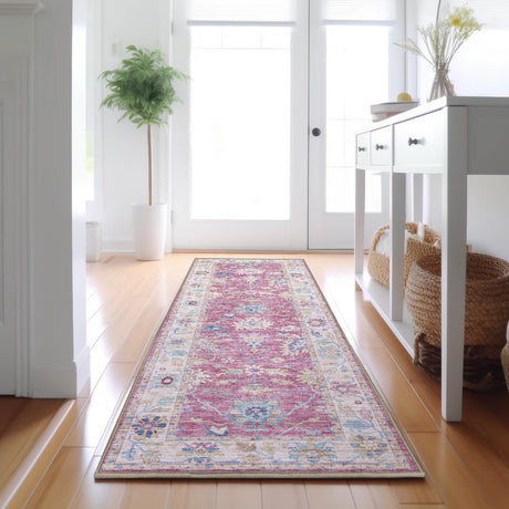 Dalyn Hatay HY7 Pink Rug shown in a room