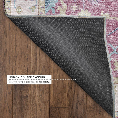 Dalyn Hatay HY7 Pink Rug backing detail