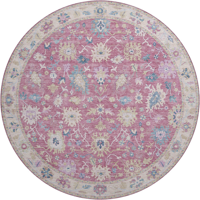 Dalyn Hatay HY7 Pink Rug round rug