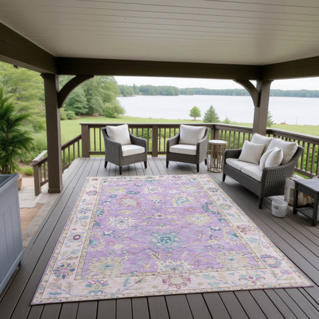 Dalyn Hatay HY7 Purple Rug outdoor lifestyle image