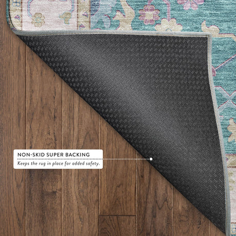 Dalyn Hatay HY7 Teal Rug backing detail