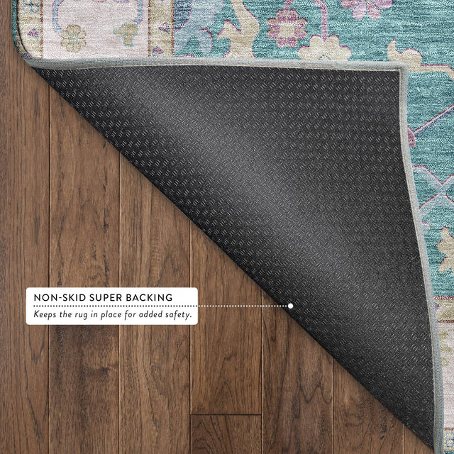 Dalyn Hatay HY7 Teal Rug backing detail
