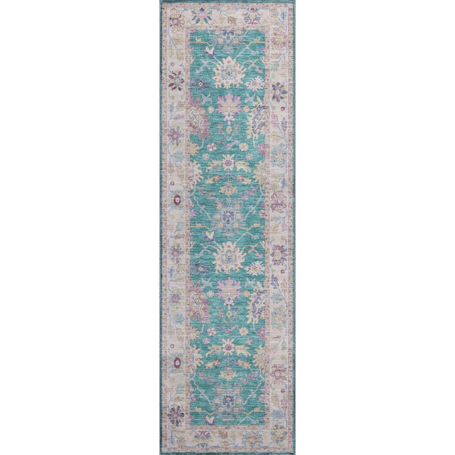 Dalyn Hatay HY7 Teal Rug runner rug