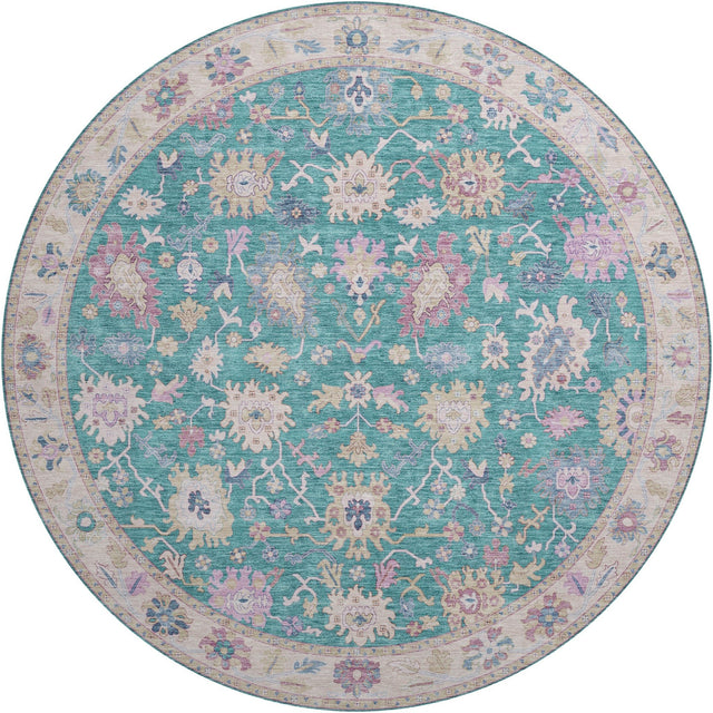 Dalyn Hatay HY7 Teal Rug round rug