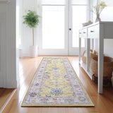 Dalyn Hatay HY7 Yellow Rug shown in a room