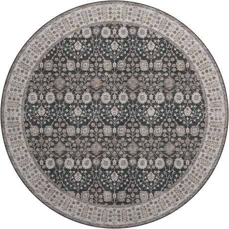 Dalyn Hatay HY8 Black Rug round rug