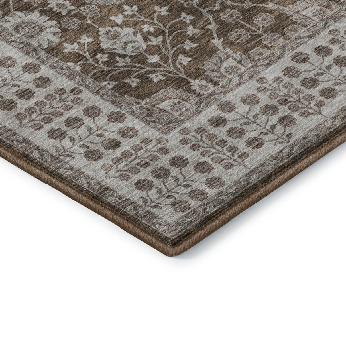Dalyn Hatay HY8 Chocolate Rug corner detail