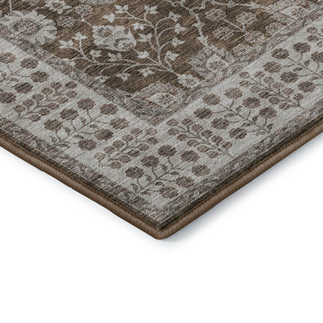 Dalyn Hatay HY8 Chocolate Rug corner detail