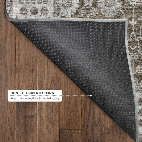 Dalyn Hatay HY8 Chocolate Rug backing detail