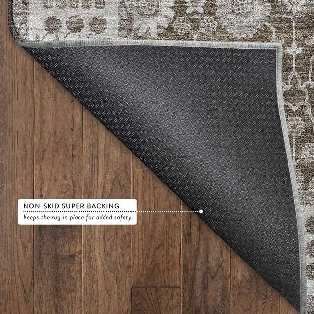 Dalyn Hatay HY8 Chocolate Rug backing detail