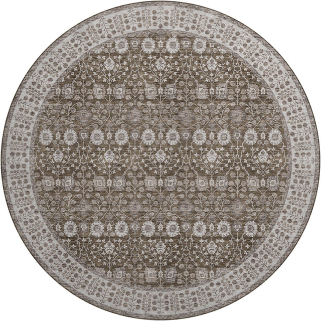 Dalyn Hatay HY8 Chocolate Rug round rug