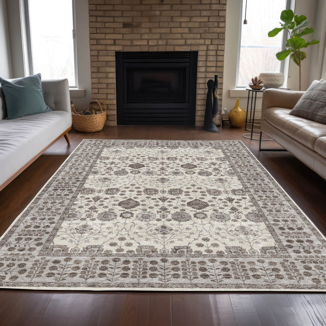 Dalyn Hatay HY8 Ivory Rug shown in a room