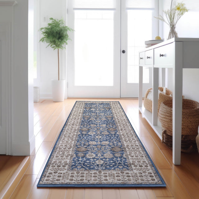 Dalyn Hatay HY8 Navy Rug shown in a room
