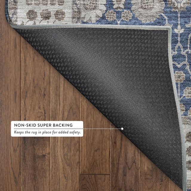Dalyn Hatay HY8 Navy Rug backing detail