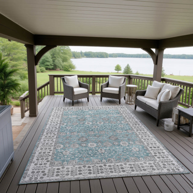 Dalyn Hatay HY8 Teal Rug outdoor lifestyle image