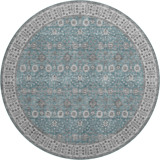Dalyn Hatay HY8 Teal Rug round rug