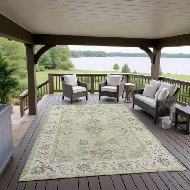 Dalyn Hatay HY9 Aloe Rug outdoor lifestyle image