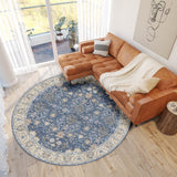 Dalyn Hatay HY9 Blue Rug shown in a room