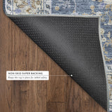 Dalyn Hatay HY9 Blue Rug backing detail