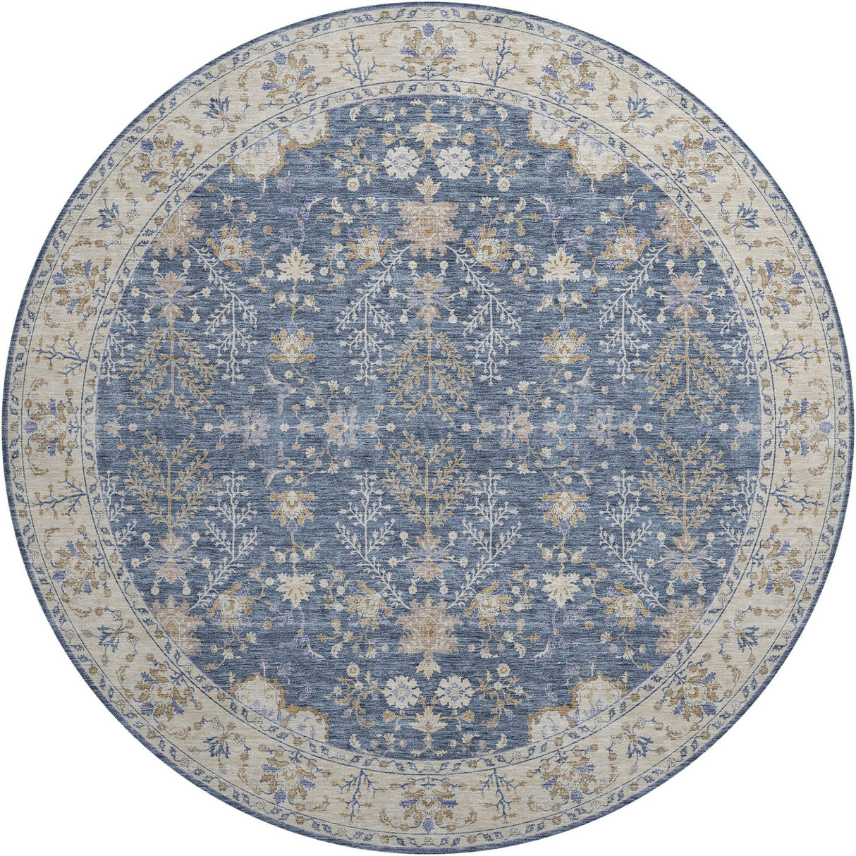 Dalyn Hatay HY9 Blue Rug round rug